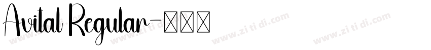 Avital Regular字体转换